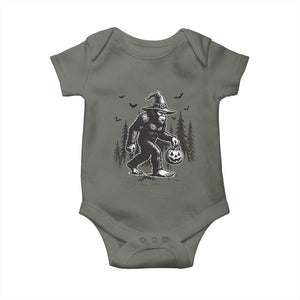 Funny Halloween Gift Baby Onesie Bigfoot Witch Costume TS12 Military Green Print Your Wear