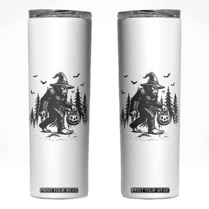 Funny Halloween Gift Skinny Tumbler Bigfoot Witch Costume TS12 White Print Your Wear