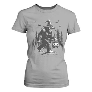 Funny Halloween Gift T Shirt For Women Bigfoot Witch Costume TS12 Sport Gray Print Your Wear