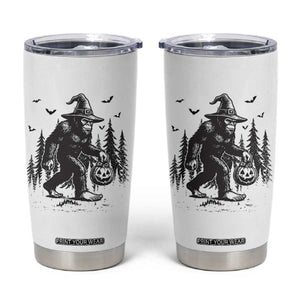 Funny Halloween Gift Tumbler Cup Bigfoot Witch Costume TS12 White Print Your Wear