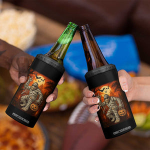 Halloween Mummy Bigfoot 4 in 1 Can Cooler Tumbler Funny Cryptid Gift TS12 Print Your Wear