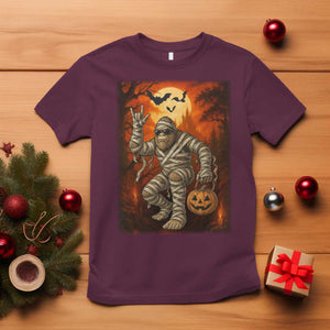 Halloween Mummy Bigfoot T Shirt Funny Cryptid Gift TS12 Maroon Print Your Wear