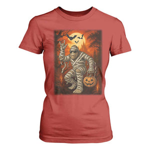 Halloween Mummy Bigfoot T Shirt For Women Funny Cryptid Gift TS12 Red Print Your Wear