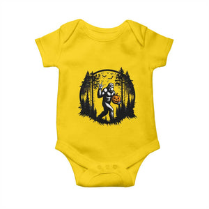 Funny Halloween Bigfoot With Jack O Lantern Baby Onesie TS12 Daisy Print Your Wear