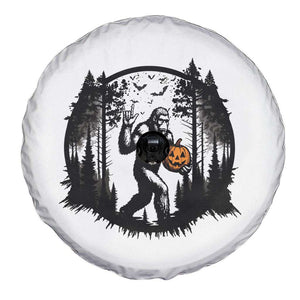 Funny Halloween Bigfoot With Jack O Lantern Spare Tire Cover TS12 Print Your Wear