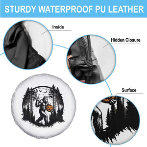 Funny Halloween Bigfoot With Jack O Lantern Spare Tire Cover TS12 Print Your Wear