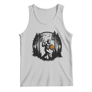 Funny Halloween Bigfoot With Jack O Lantern Tank Top TS12 Ash Print Your Wear
