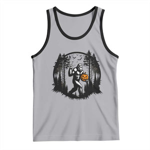 Funny Halloween Bigfoot With Jack O Lantern Tank Top TS12 Athletic Heather Black Print Your Wear