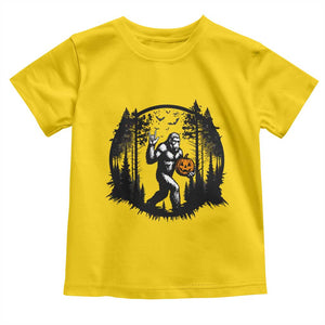 Funny Halloween Bigfoot With Jack O Lantern Toddler T Shirt TS12 Daisy Print Your Wear