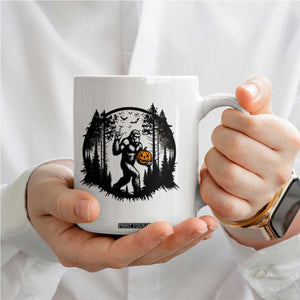 Funny Halloween Bigfoot With Jack O Lantern Coffee Mug TS12 Print Your Wear