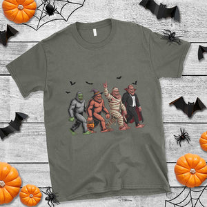 Funny Halloween T Shirt Bigfoot Monster Cosplay Characters TS12 Military Green Print Your Wear