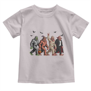 Funny Halloween Toddler T Shirt Bigfoot Monster Cosplay Characters TS12 Ice Gray Print Your Wear