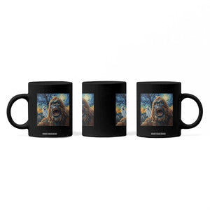 Funny Halloween Coffee Mug Bigfoot Selfie With Ghost Starry Night Art TS12 Print Your Wear