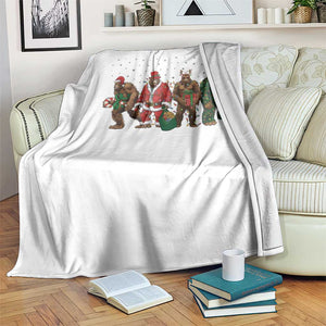 Bigfoot Christmas Cosplay Throw Blanket Funny Holiday Gift TS12 Print Your Wear