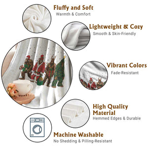 Bigfoot Christmas Cosplay Throw Blanket Funny Holiday Gift TS12 Print Your Wear