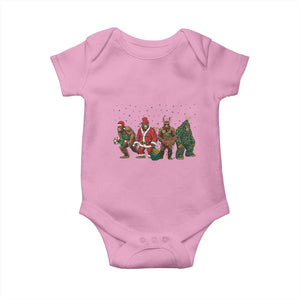 Bigfoot Christmas Cosplay Baby Onesie Funny Holiday Gift TS12 Light Pink Print Your Wear