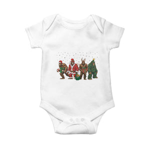 Bigfoot Christmas Cosplay Baby Onesie Funny Holiday Gift TS12 White Print Your Wear