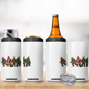 Bigfoot Christmas Cosplay 4 in 1 Can Cooler Tumbler Funny Holiday Gift TS12 Print Your Wear