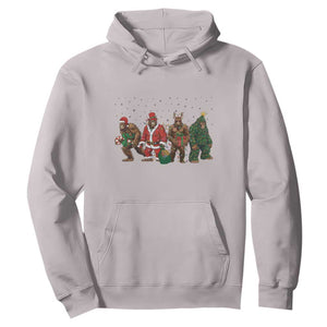 Bigfoot Christmas Cosplay Hoodie Funny Holiday Gift TS12 Ice Gray Print Your Wear