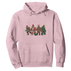 Bigfoot Christmas Cosplay Hoodie Funny Holiday Gift TS12 Light Pink Print Your Wear