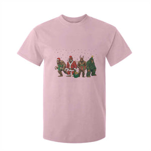 Bigfoot Christmas Cosplay T Shirt For Kid Funny Holiday Gift TS12 Light Pink Print Your Wear