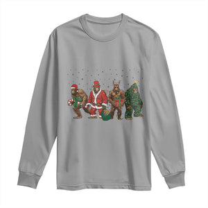Bigfoot Christmas Cosplay Long Sleeve Shirt Funny Holiday Gift TS12 Sport Gray Print Your Wear