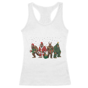 Bigfoot Christmas Cosplay Racerback Tank Top Funny Holiday Gift TS12 White Print Your Wear