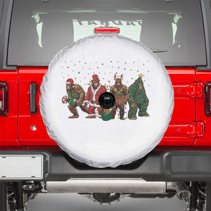 Bigfoot Christmas Cosplay Spare Tire Cover Funny Holiday Gift TS12 White Print Your Wear