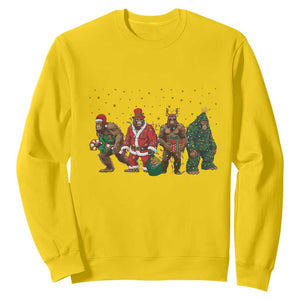 Bigfoot Christmas Cosplay Sweatshirt Funny Holiday Gift TS12 Daisy Print Your Wear