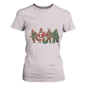 Bigfoot Christmas Cosplay T Shirt For Women Funny Holiday Gift TS12 Ice Gray Print Your Wear