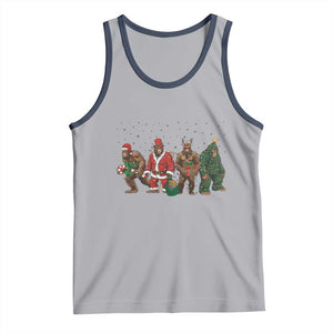Bigfoot Christmas Cosplay Tank Top Funny Holiday Gift TS12 Athletic Heather Navy Print Your Wear