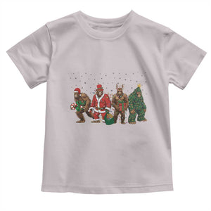 Bigfoot Christmas Cosplay Toddler T Shirt Funny Holiday Gift TS12 Ice Gray Print Your Wear