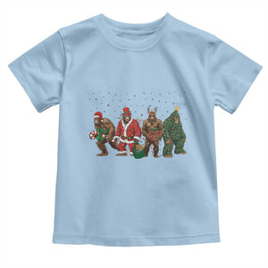 Bigfoot Christmas Cosplay Toddler T Shirt Funny Holiday Gift TS12 Light Blue Print Your Wear
