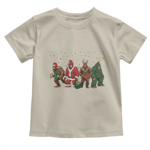 Bigfoot Christmas Cosplay Toddler T Shirt Funny Holiday Gift TS12 Sand Print Your Wear