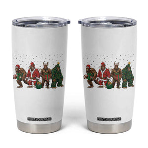 Bigfoot Christmas Cosplay Tumbler Cup Funny Holiday Gift TS12 White Print Your Wear