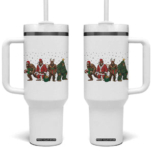 Bigfoot Christmas Cosplay Tumbler With Handle Funny Holiday Gift TS12 One Size: 40 oz White Print Your Wear
