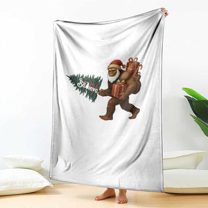 Believe Bigfoot Christmas Throw Blanket Sasquatch Holiday Gift TS12 Print Your Wear