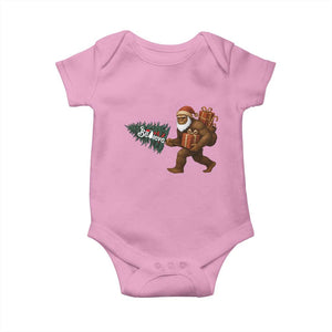 Believe Bigfoot Christmas Baby Onesie Sasquatch Holiday Gift TS12 Light Pink Print Your Wear