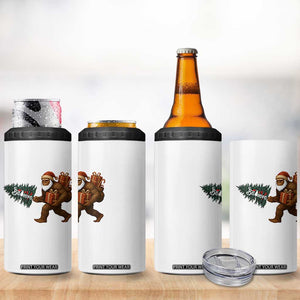 Believe Bigfoot Christmas 4 in 1 Can Cooler Tumbler Sasquatch Holiday Gift TS12 Print Your Wear
