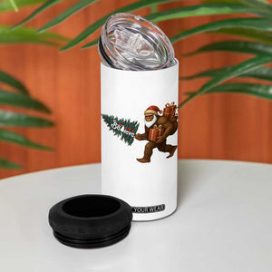 Believe Bigfoot Christmas 4 in 1 Can Cooler Tumbler Sasquatch Holiday Gift TS12 Print Your Wear