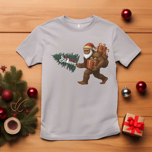 Believe Bigfoot Christmas T Shirt Sasquatch Holiday Gift TS12 Ice Gray Print Your Wear