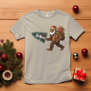 Believe Bigfoot Christmas T Shirt Sasquatch Holiday Gift TS12 Sand Print Your Wear