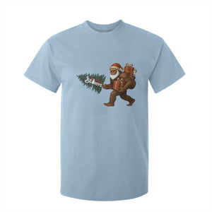 Believe Bigfoot Christmas T Shirt For Kid Sasquatch Holiday Gift TS12 Light Blue Print Your Wear