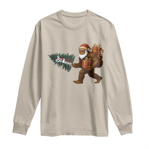 Believe Bigfoot Christmas Long Sleeve Shirt Sasquatch Holiday Gift TS12 Sand Print Your Wear