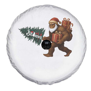 Believe Bigfoot Christmas Spare Tire Cover Sasquatch Holiday Gift TS12 Print Your Wear