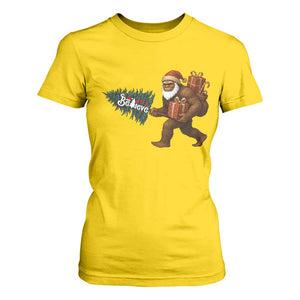 Believe Bigfoot Christmas T Shirt For Women Sasquatch Holiday Gift TS12 Daisy Print Your Wear
