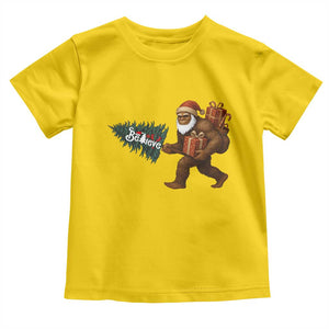 Believe Bigfoot Christmas Toddler T Shirt Sasquatch Holiday Gift TS12 Daisy Print Your Wear