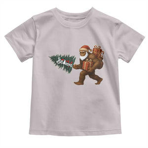 Believe Bigfoot Christmas Toddler T Shirt Sasquatch Holiday Gift TS12 Ice Gray Print Your Wear