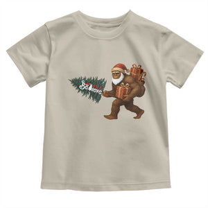 Believe Bigfoot Christmas Toddler T Shirt Sasquatch Holiday Gift TS12 Sand Print Your Wear