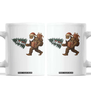 Believe Bigfoot Christmas Coffee Mug Sasquatch Holiday Gift TS12 White Print Your Wear
